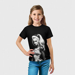 Футболка детская Барби - киберпанк нейроарт, цвет: 3D-принт — фото 2