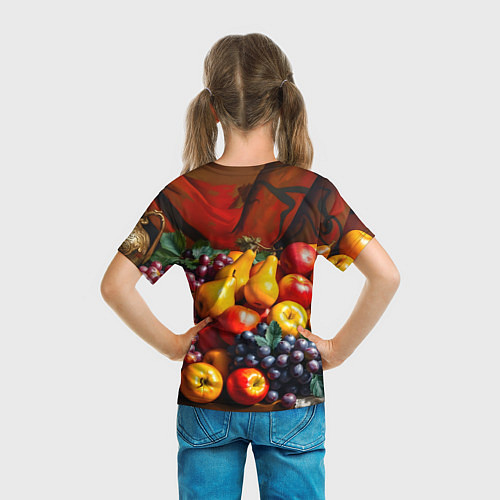 Детская футболка Фруктовый натюрморт / 3D-принт – фото 6