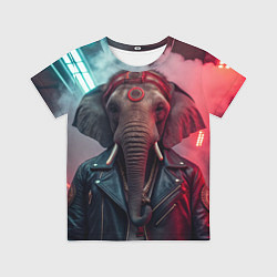 Футболка детская Cyberpunk elephant, цвет: 3D-принт