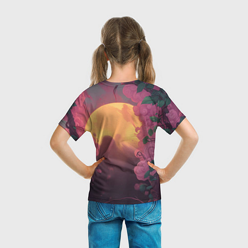 Детская футболка Бэтмен и дерево с цветами / 3D-принт – фото 6