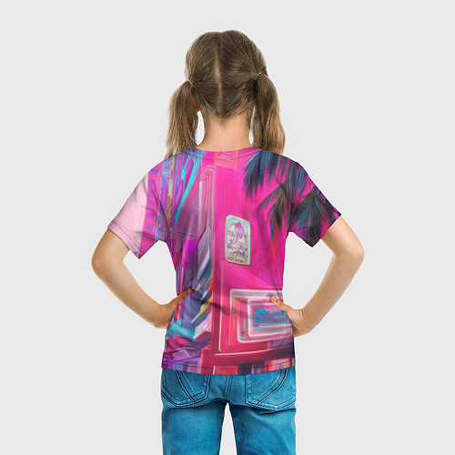 Детская футболка Бэтмен в розовом стиле / 3D-принт – фото 6