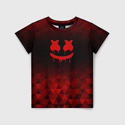 Футболка детская Marshmello red poly, цвет: 3D-принт