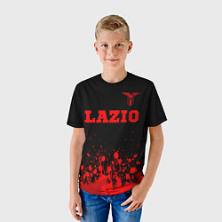 Футболка детская Lazio - red gradient посередине, цвет: 3D-принт — фото 2