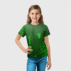 Футболка детская Dead Space - green gradient вертикально, цвет: 3D-принт — фото 2