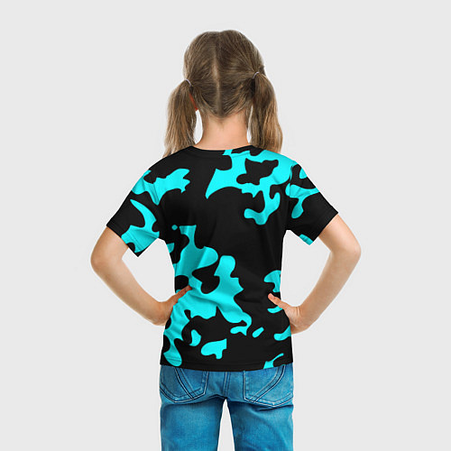 Детская футболка Monster energy камуфляж голубой / 3D-принт – фото 6