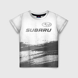 Футболка детская Subaru - white gradient посередине, цвет: 3D-принт