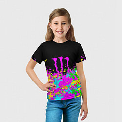 Футболка детская Monster energy краски неоновые, цвет: 3D-принт — фото 2