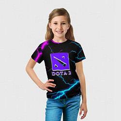 Футболка детская Dota неоновый шторм, цвет: 3D-принт — фото 2