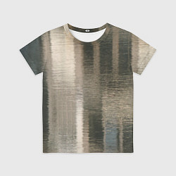 Футболка детская Размытые серо-бежевые полосы, цвет: 3D-принт