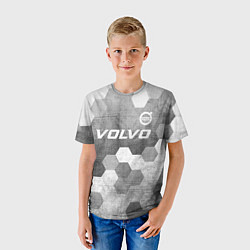 Футболка детская Volvo - grey gradient посередине, цвет: 3D-принт — фото 2