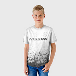 Футболка детская Nissan - white gradient посередине, цвет: 3D-принт — фото 2