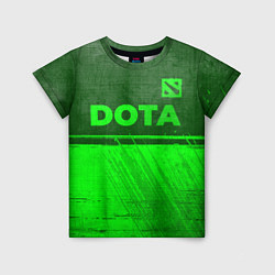 Футболка детская Dota - green gradient посередине, цвет: 3D-принт