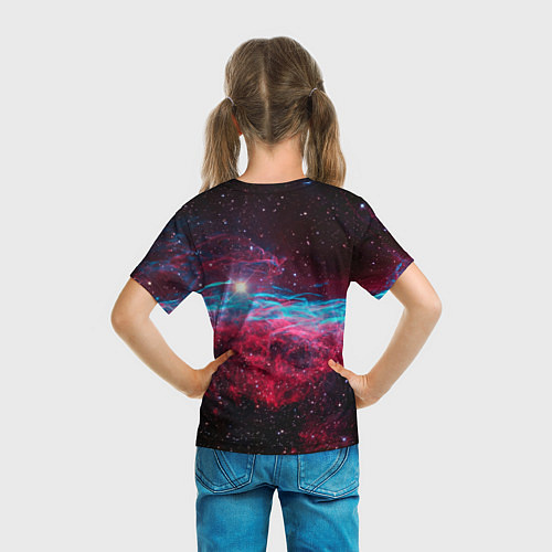 Детская футболка Далматинец бравый космонавт - нейроарт / 3D-принт – фото 6