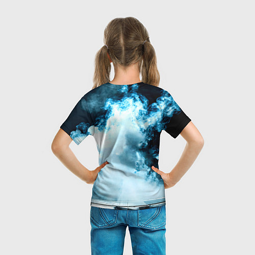 Детская футболка Айкидоист в дыму / 3D-принт – фото 6