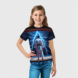 Футболка детская Айкидоист и молния, цвет: 3D-принт — фото 2