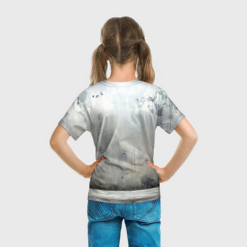 Детская футболка Боец айкидо на сером / 3D-принт – фото 6