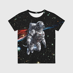 Футболка детская The dalmatian brave cosmonaut - ai art, цвет: 3D-принт