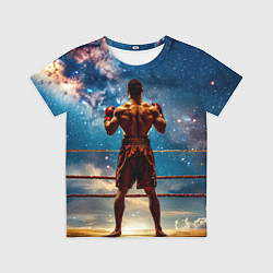Футболка детская Тайский боксер в космосе, цвет: 3D-принт