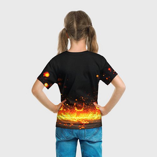 Детская футболка Боксер и огонь / 3D-принт – фото 6