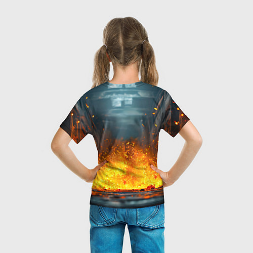 Детская футболка Боксерская груша в огне / 3D-принт – фото 6