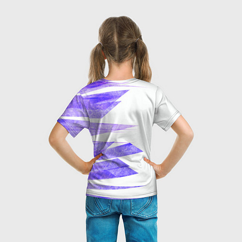 Детская футболка Color white purple / 3D-принт – фото 6
