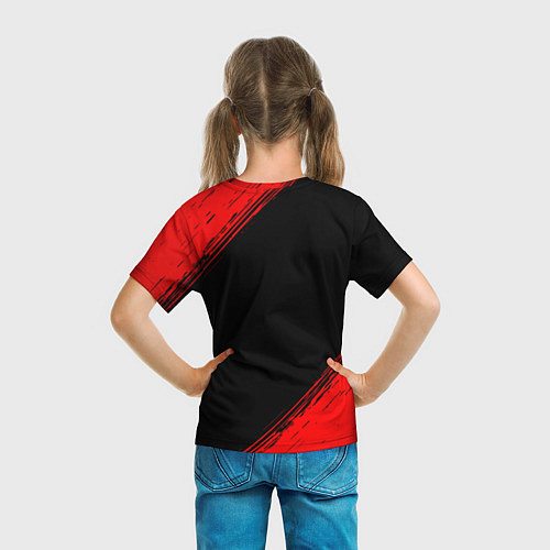 Детская футболка Geely - red gradient / 3D-принт – фото 6