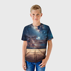 Футболка детская Космический ринг, цвет: 3D-принт — фото 2
