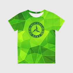Футболка детская Mercedes green poly, цвет: 3D-принт
