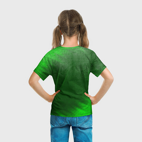 Детская футболка Tesla - green gradient / 3D-принт – фото 6