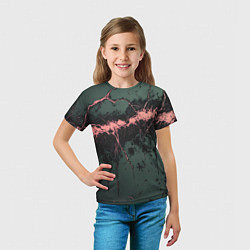 Футболка детская Гранж потертая текстура, цвет: 3D-принт — фото 2