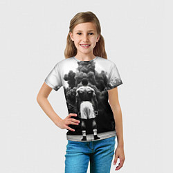 Футболка детская Мухаммед Али в черном дыму, цвет: 3D-принт — фото 2