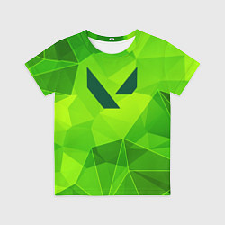 Футболка детская Valorant green poly, цвет: 3D-принт