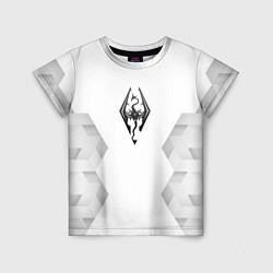 Футболка детская Skyrim white poly, цвет: 3D-принт