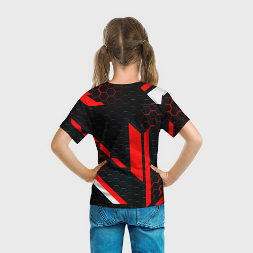Детская футболка Monster energy sport geometry / 3D-принт – фото 6