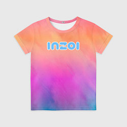 Футболка детская Inzoi розово-оранжевый фон, цвет: 3D-принт