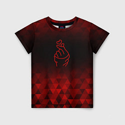 Футболка детская K Pop red poly, цвет: 3D-принт
