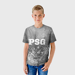Футболка детская PSG - grey gradient посередине, цвет: 3D-принт — фото 2