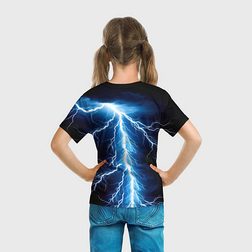 Детская футболка Кегля для боулинга и молния / 3D-принт – фото 6