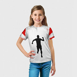 Футболка детская Спринтер в красно-белом, цвет: 3D-принт — фото 2