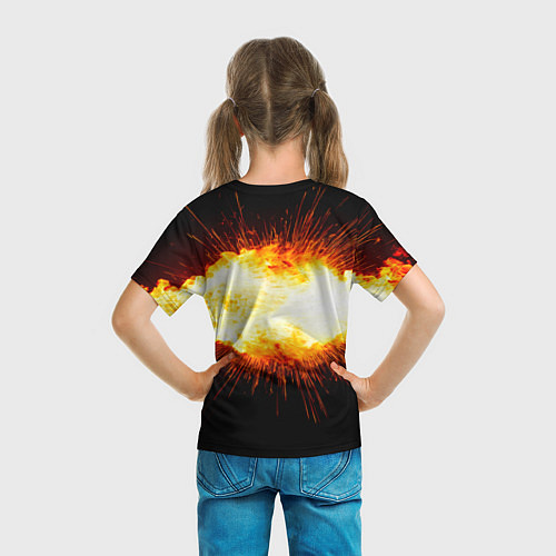 Детская футболка Ядро для талкания в огне / 3D-принт – фото 6