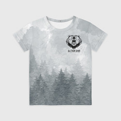 Футболка детская Лес мой храм - медведь русич, цвет: 3D-принт