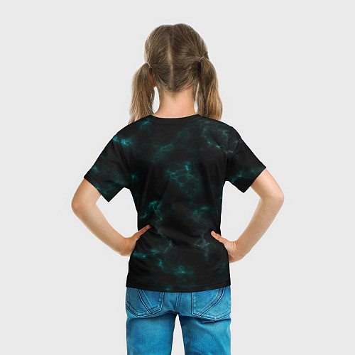 Детская футболка Color black turquoise / 3D-принт – фото 6