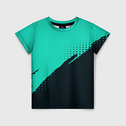 Футболка детская Color black light blue, цвет: 3D-принт