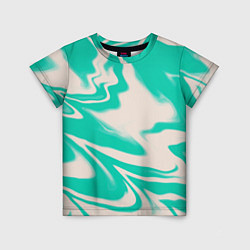 Футболка детская Color white turquoise, цвет: 3D-принт