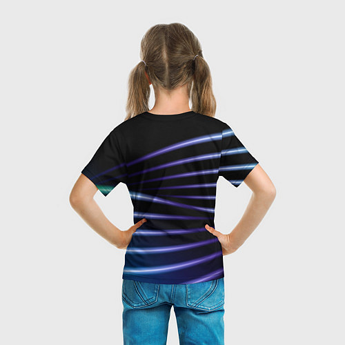 Детская футболка Color black blue / 3D-принт – фото 6