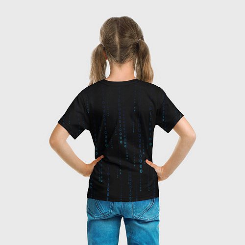 Детская футболка Color black blue / 3D-принт – фото 6