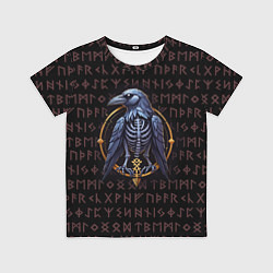 Футболка детская Ворон и руны, цвет: 3D-принт