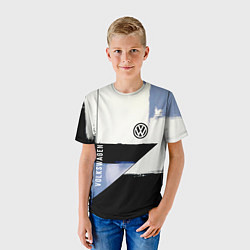 Футболка детская Volkswagen логотип, цвет: 3D-принт — фото 2