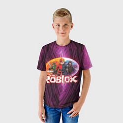 Футболка детская Roblox пероснажи, цвет: 3D-принт — фото 2