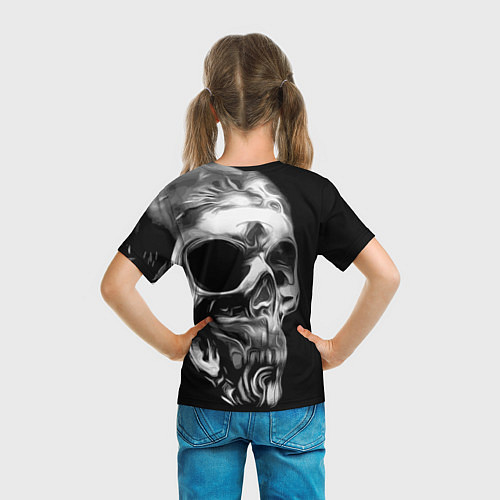 Детская футболка Стилизованный череп / 3D-принт – фото 6